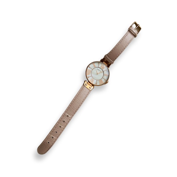 Anne Klein Women's Glitter Accented Leather Strap Watch Brand New - Picture 2 of 4